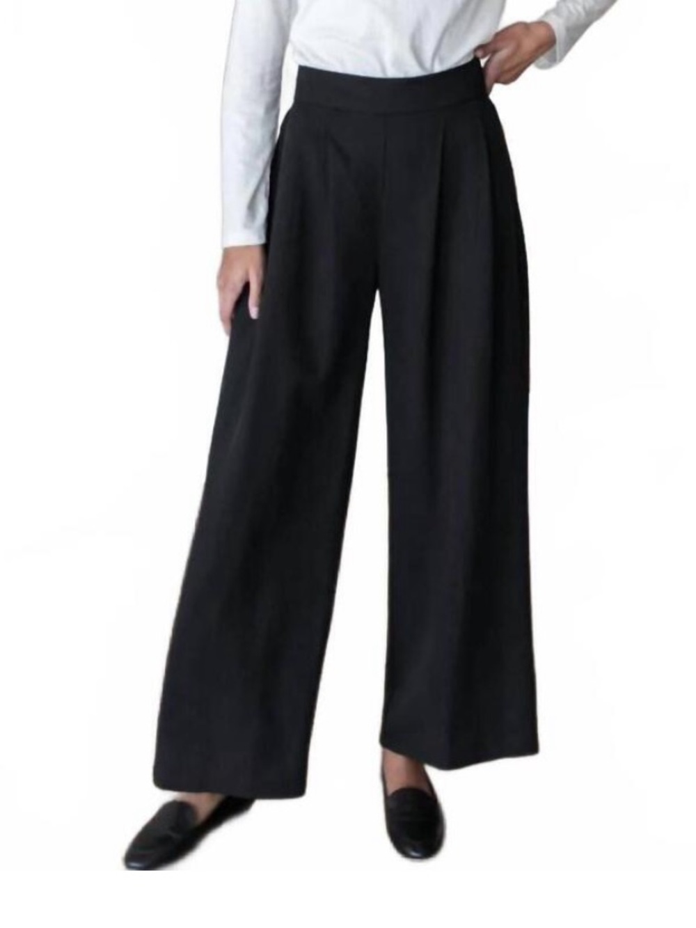 Emerson Fry Iris Pants 100% Lyocell Pleated Pull-on Wide Leg Trousers Size Small